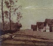 Isaac Levitan Village by Moonlight oil painting picture wholesale